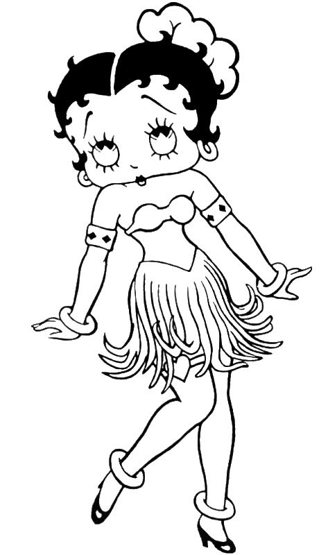 Coloring page: Betty Boop (Cartoons) #25941 - Free Printable Coloring Pages
