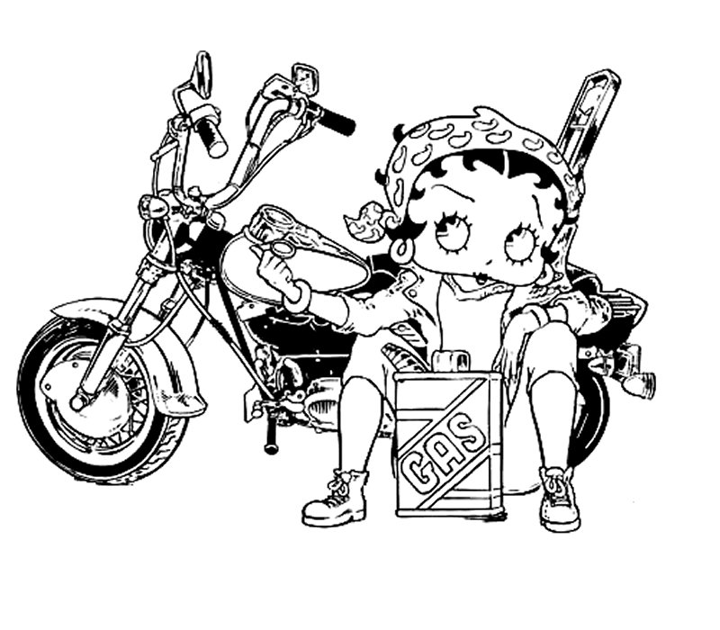 Coloring page: Betty Boop (Cartoons) #25948 - Free Printable Coloring Pages