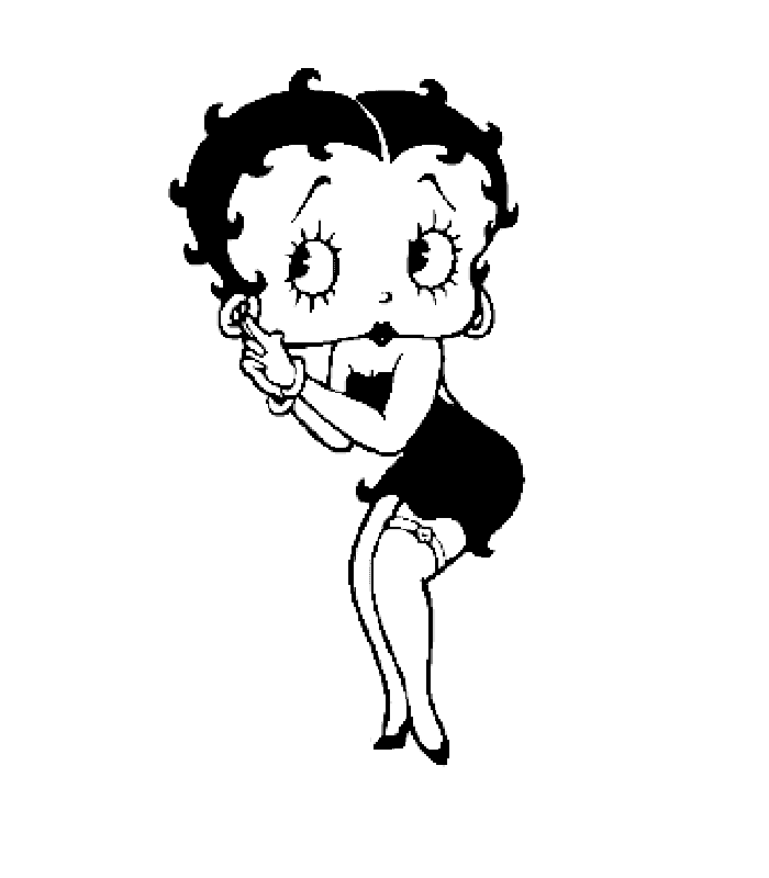 Coloring page: Betty Boop (Cartoons) #25949 - Free Printable Coloring Pages