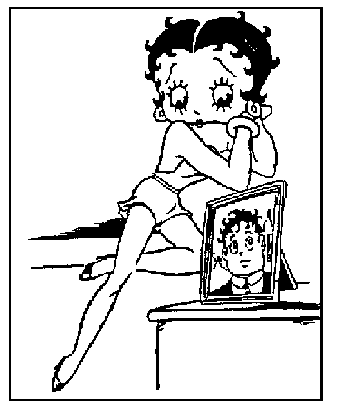 Coloring page: Betty Boop (Cartoons) #25953 - Free Printable Coloring Pages