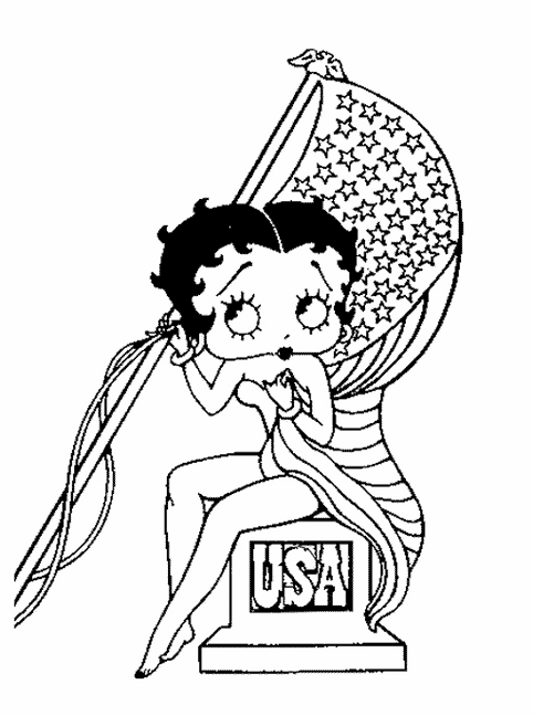 Coloring page: Betty Boop (Cartoons) #25956 - Free Printable Coloring Pages