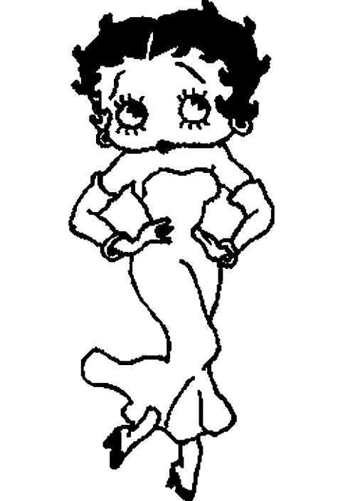Coloring page: Betty Boop (Cartoons) #25957 - Free Printable Coloring Pages