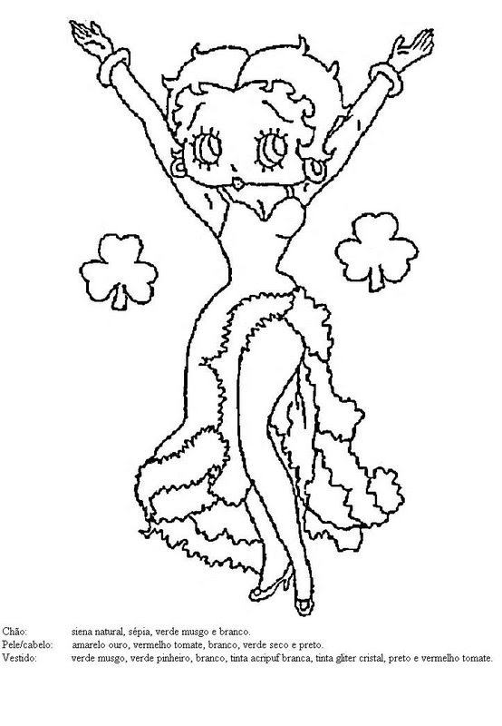 Coloring page: Betty Boop (Cartoons) #25958 - Free Printable Coloring Pages