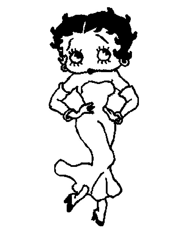 Coloring page: Betty Boop (Cartoons) #25968 - Free Printable Coloring Pages