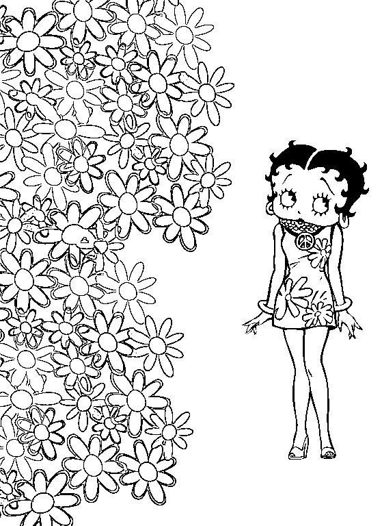 Coloring page: Betty Boop (Cartoons) #25973 - Free Printable Coloring Pages