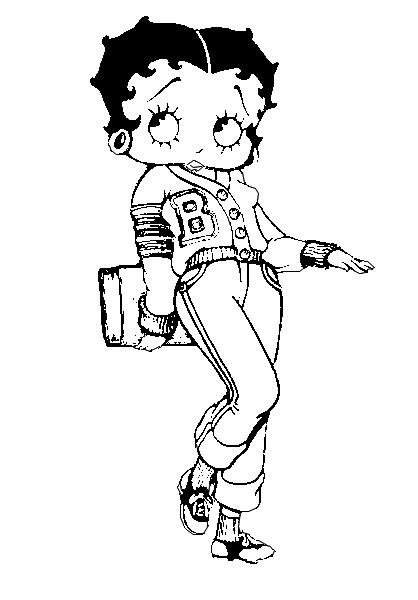 Coloring page: Betty Boop (Cartoons) #25975 - Free Printable Coloring Pages
