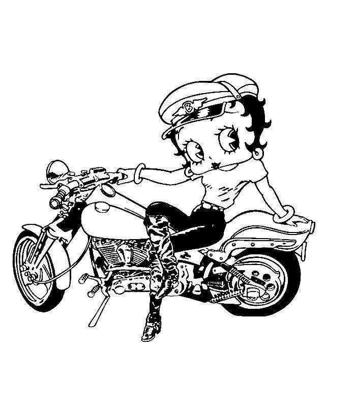 Coloring page: Betty Boop (Cartoons) #25976 - Free Printable Coloring Pages