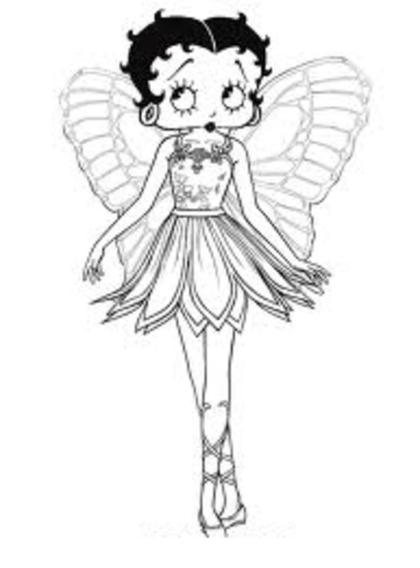 Coloring page: Betty Boop (Cartoons) #25977 - Free Printable Coloring Pages