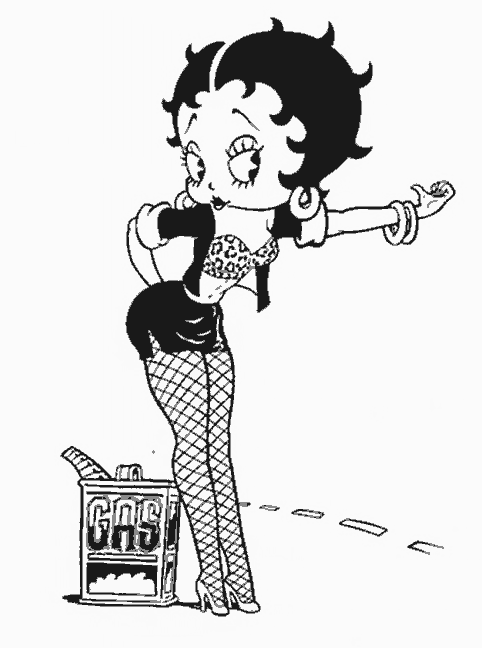 Coloring page: Betty Boop (Cartoons) #25979 - Free Printable Coloring Pages