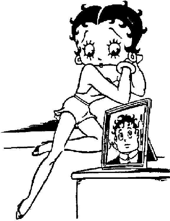 Coloring page: Betty Boop (Cartoons) #25982 - Free Printable Coloring Pages