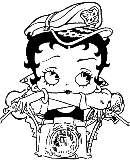 Coloring page: Betty Boop (Cartoons) #25983 - Free Printable Coloring Pages