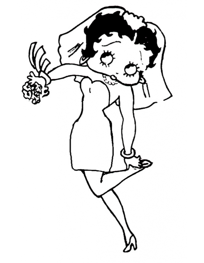 Coloring page: Betty Boop (Cartoons) #25992 - Free Printable Coloring Pages