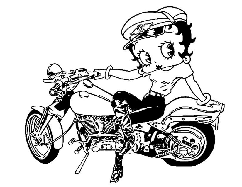 Coloring page: Betty Boop (Cartoons) #25994 - Free Printable Coloring Pages