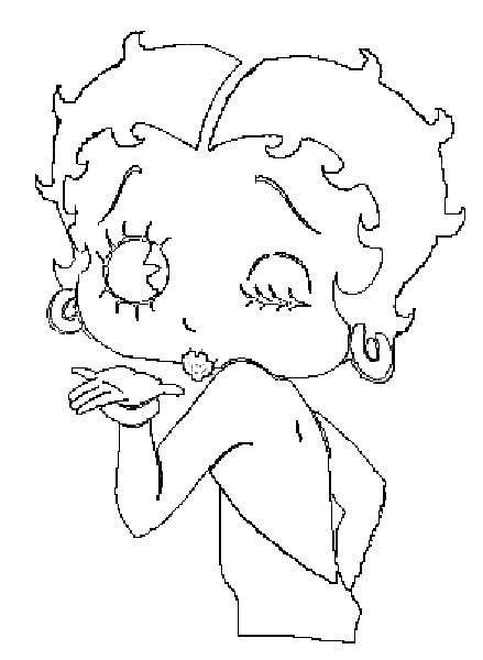 Coloring page: Betty Boop (Cartoons) #25999 - Free Printable Coloring Pages