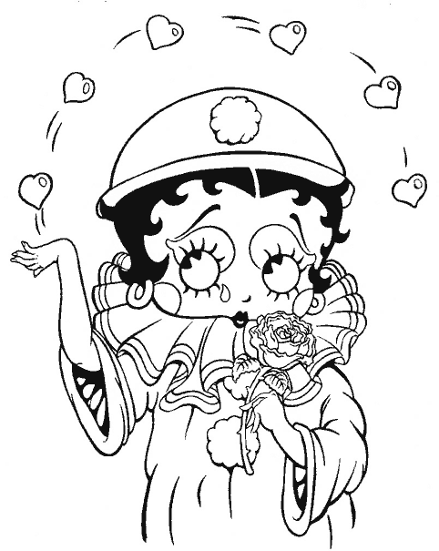 Coloring page: Betty Boop (Cartoons) #26002 - Free Printable Coloring Pages