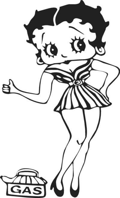 Coloring page: Betty Boop (Cartoons) #26010 - Free Printable Coloring Pages