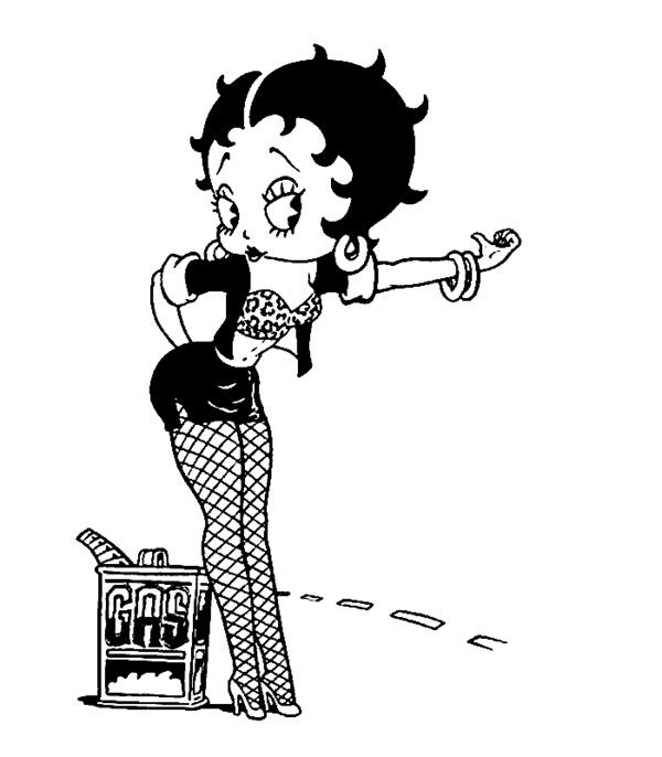 Coloring page: Betty Boop (Cartoons) #26012 - Free Printable Coloring Pages