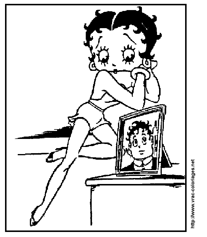 Coloring page: Betty Boop (Cartoons) #26021 - Free Printable Coloring Pages