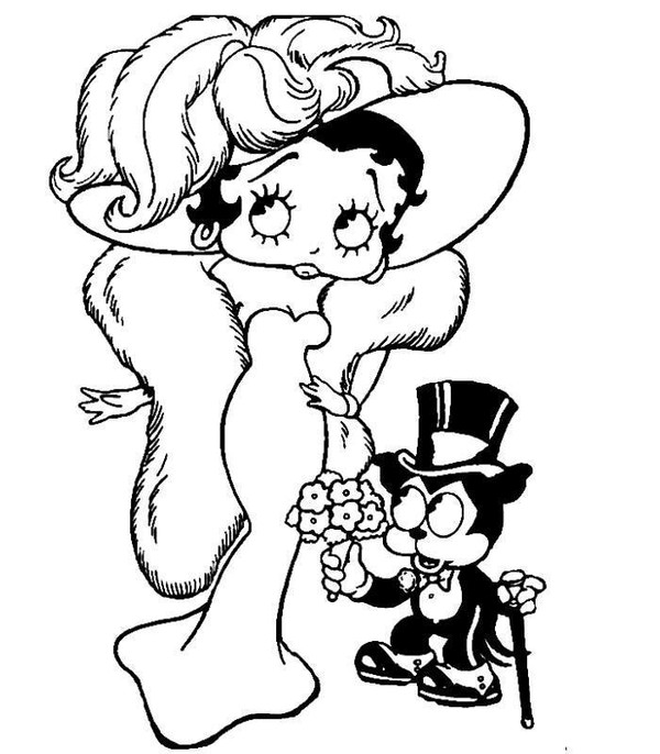 Coloring page: Betty Boop (Cartoons) #26026 - Free Printable Coloring Pages
