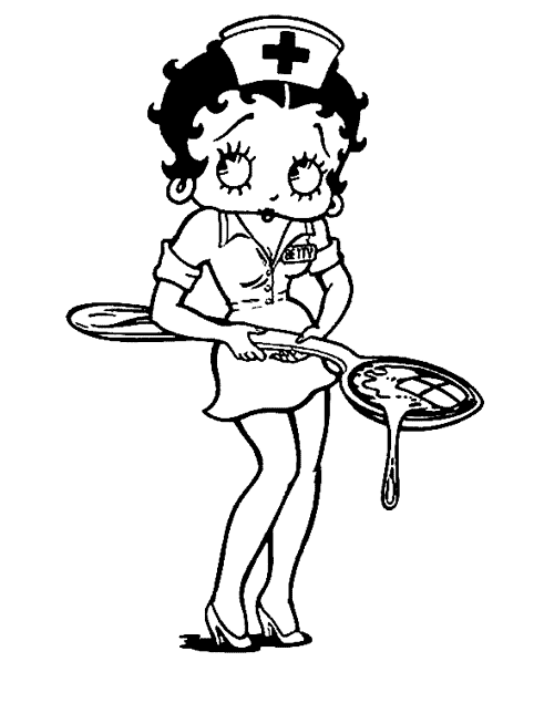 Coloring page: Betty Boop (Cartoons) #26036 - Free Printable Coloring Pages