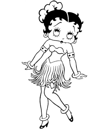 Coloring page: Betty Boop (Cartoons) #26052 - Free Printable Coloring Pages