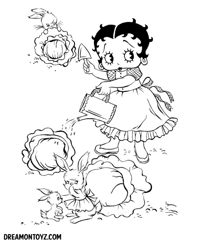 betty boop angel coloring pages