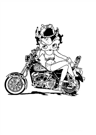 Coloring page: Betty Boop (Cartoons) #26055 - Free Printable Coloring Pages