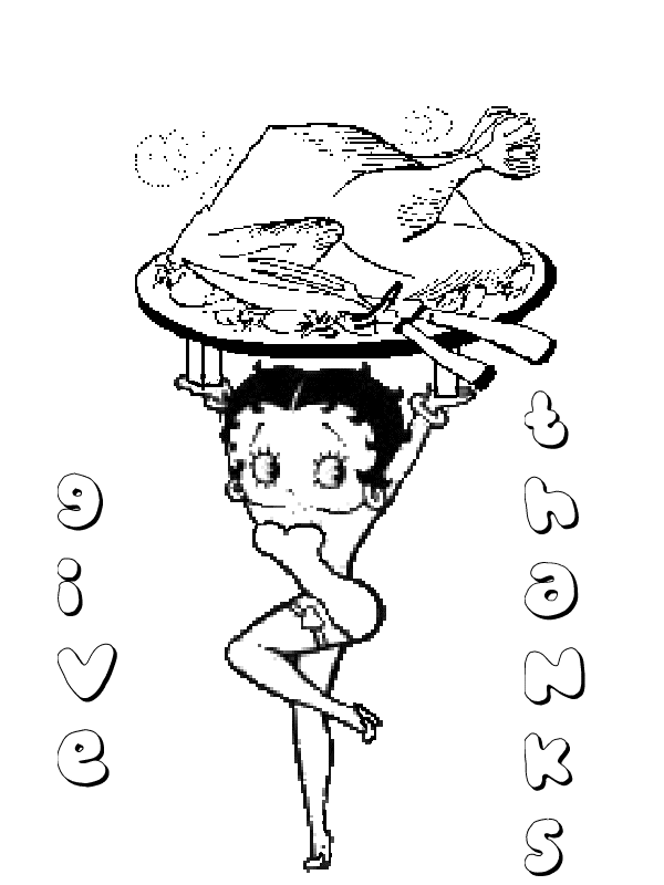 Coloring page: Betty Boop (Cartoons) #26056 - Free Printable Coloring Pages