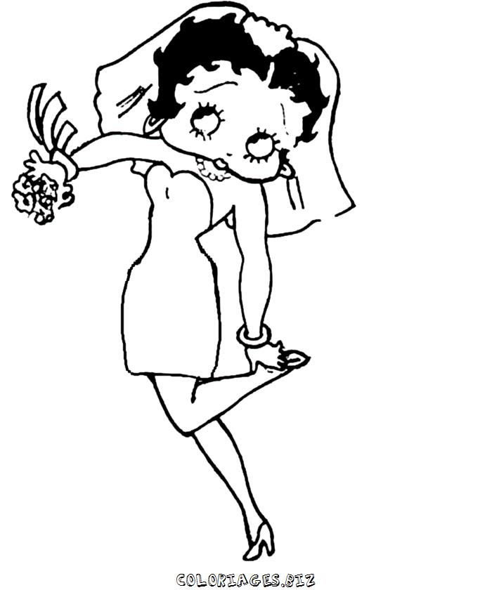 Coloring page: Betty Boop (Cartoons) #26058 - Free Printable Coloring Pages