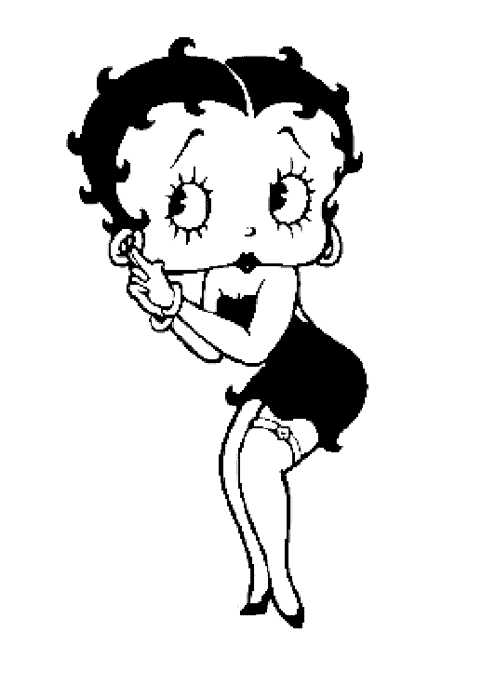 Coloring page: Betty Boop (Cartoons) #26062 - Free Printable Coloring Pages