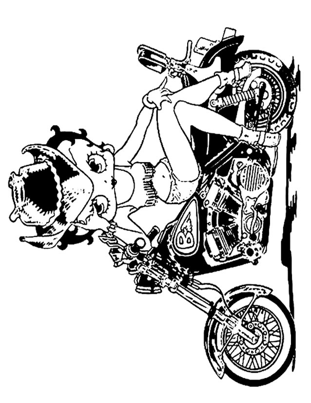 Coloring page: Betty Boop (Cartoons) #26067 - Free Printable Coloring Pages