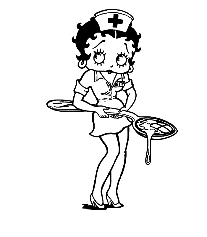 Coloring page: Betty Boop (Cartoons) #26071 - Free Printable Coloring Pages