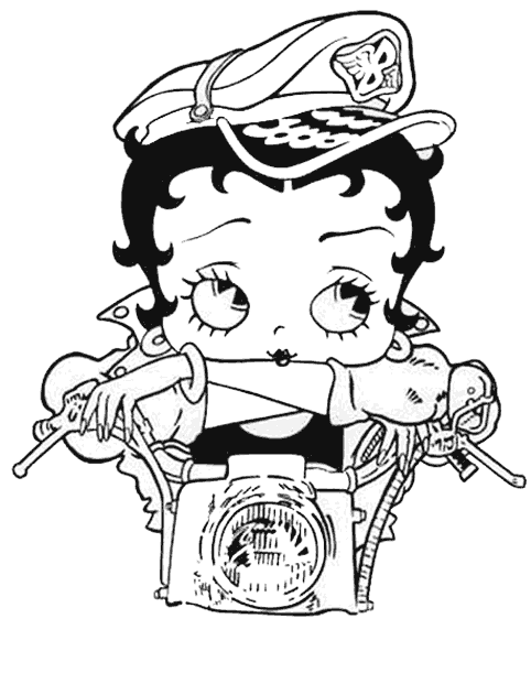 Coloring page: Betty Boop (Cartoons) #26079 - Free Printable Coloring Pages
