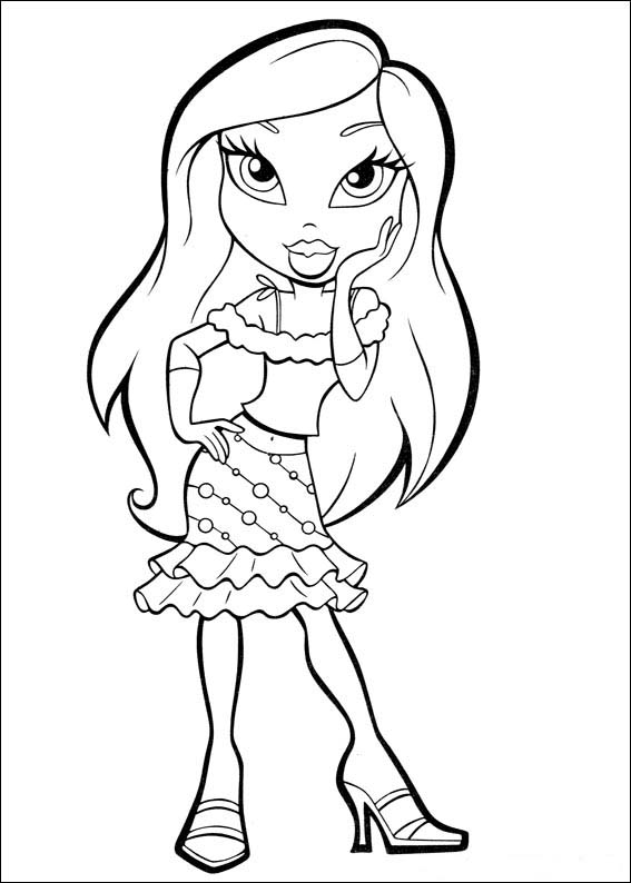 Coloring page: Bratz (Cartoons) #32364 - Free Printable Coloring Pages
