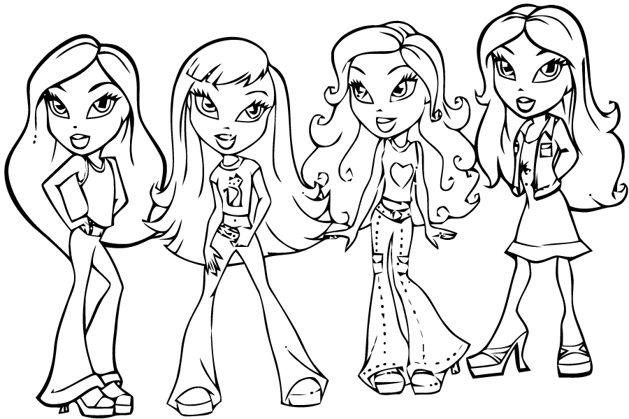 Coloring page: Bratz (Cartoons) #32387 - Free Printable Coloring Pages