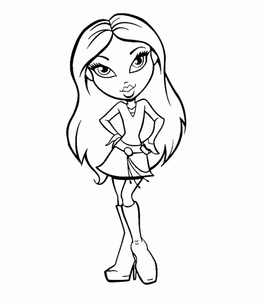 Coloring page: Bratz (Cartoons) #32390 - Free Printable Coloring Pages
