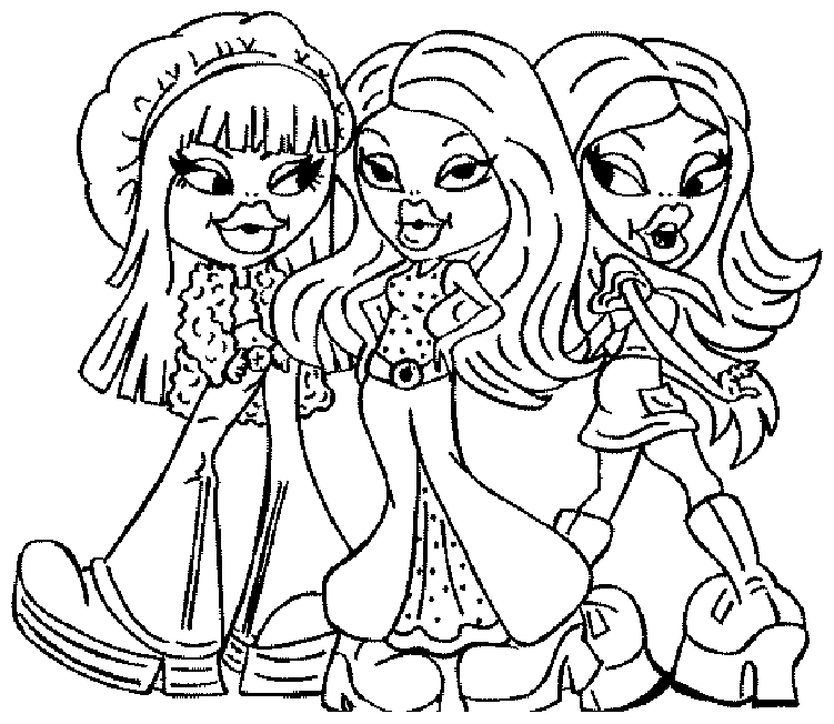 Coloring page: Bratz (Cartoons) #32430 - Free Printable Coloring Pages