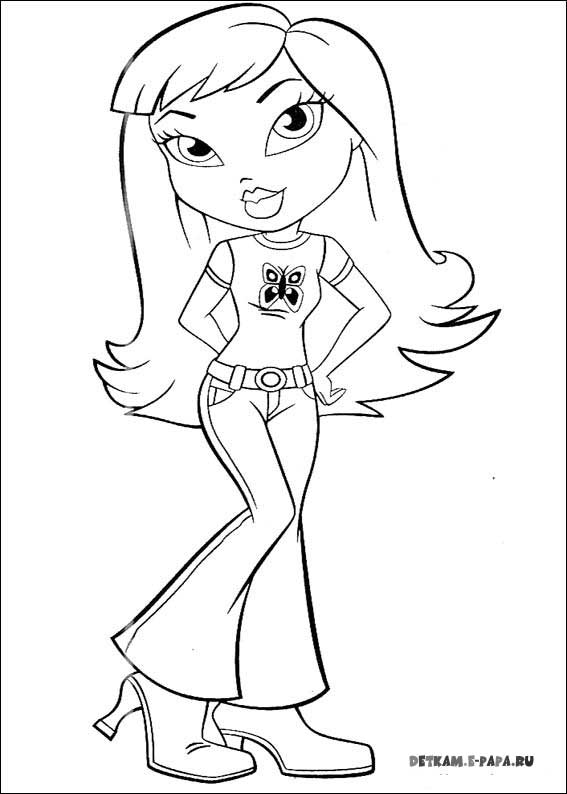 Coloring page: Bratz (Cartoons) #32451 - Free Printable Coloring Pages