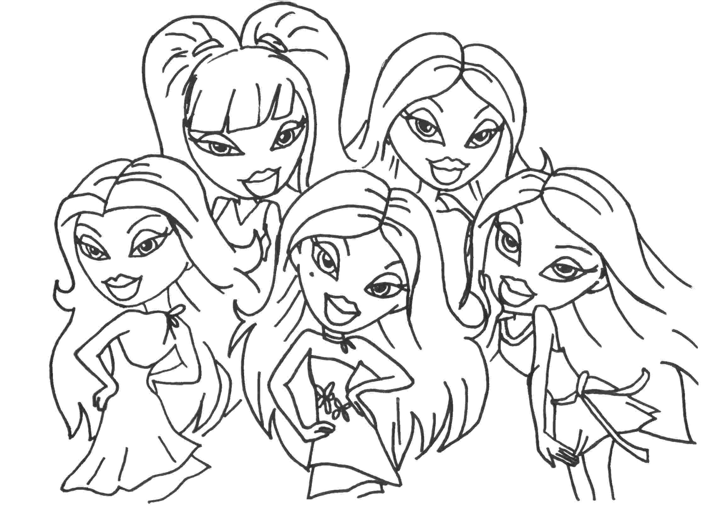 Drawing Bratz #32534 (Cartoons) – Printable coloring pages