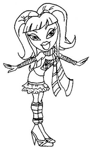 Coloring page: Bratz (Cartoons) #32541 - Free Printable Coloring Pages