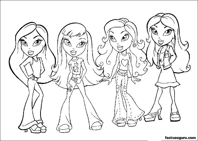 Coloring page: Bratz (Cartoons) #32568 - Free Printable Coloring Pages