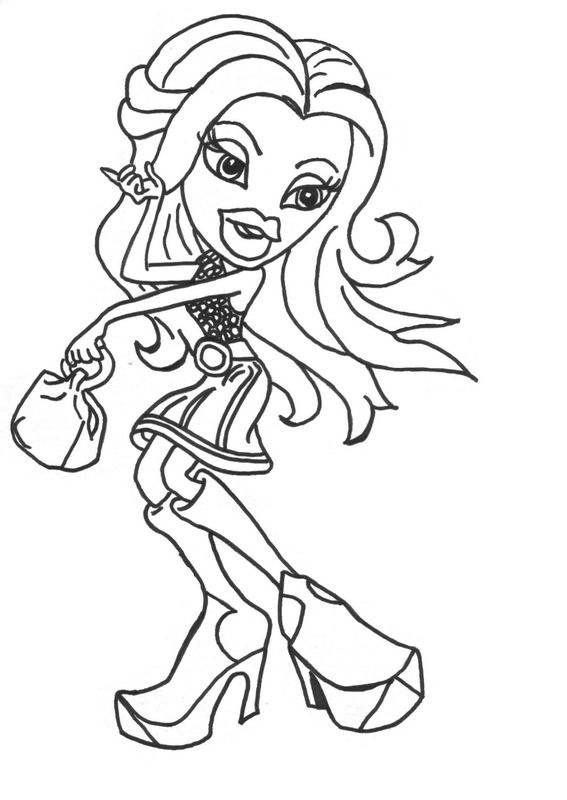 Coloring page: Bratz (Cartoons) #32599 - Free Printable Coloring Pages