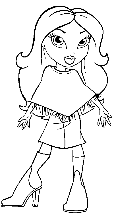 Coloring page: Bratz (Cartoons) #32635 - Free Printable Coloring Pages