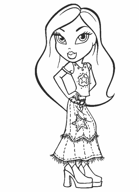 Coloring page: Bratz (Cartoons) #32665 - Free Printable Coloring Pages