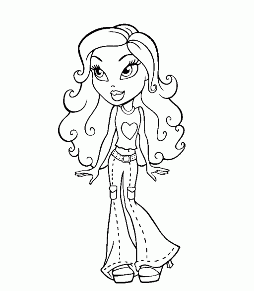 Coloring page: Bratz (Cartoons) #32677 - Free Printable Coloring Pages