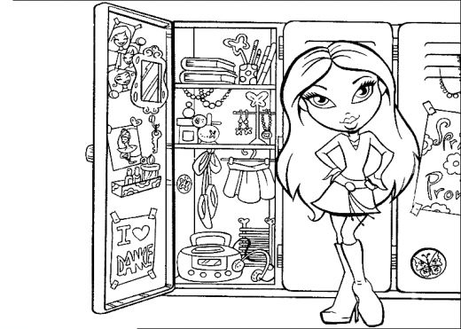 Coloring page: Bratz (Cartoons) #32742 - Free Printable Coloring Pages