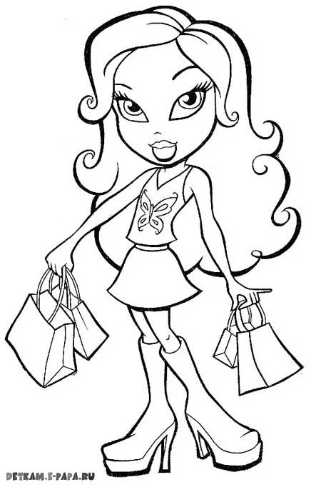 Coloring page: Bratz (Cartoons) #32745 - Free Printable Coloring Pages