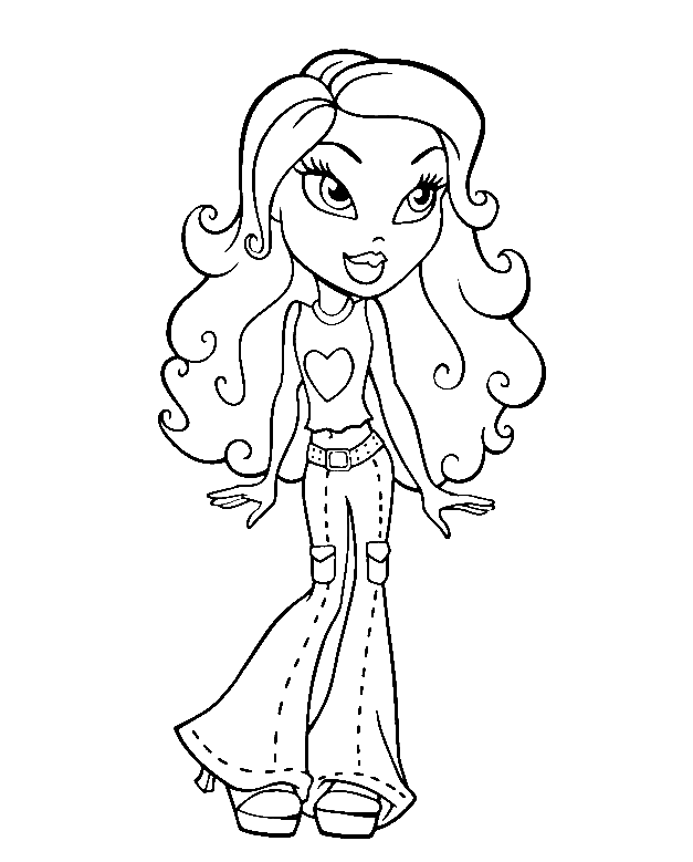 Coloring page: Bratz (Cartoons) #32750 - Free Printable Coloring Pages
