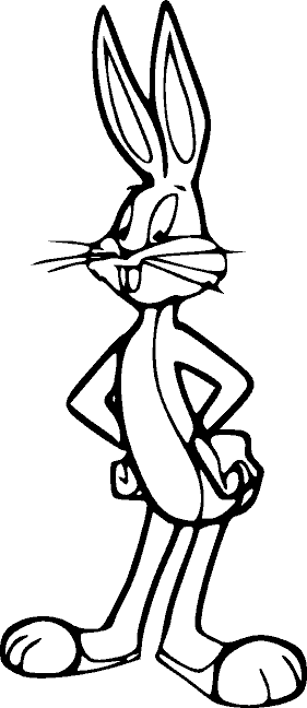 Coloring page: Bugs Bunny (Cartoons) #26328 - Free Printable Coloring Pages