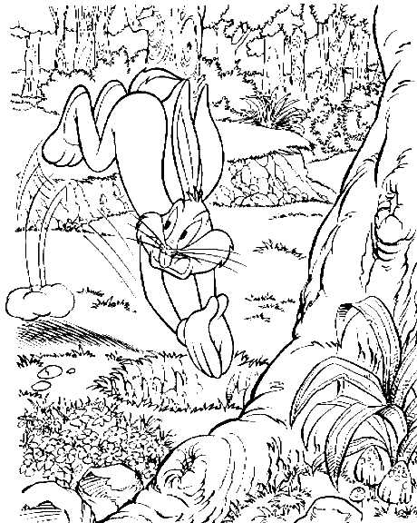 Coloring page: Bugs Bunny (Cartoons) #26345 - Free Printable Coloring Pages